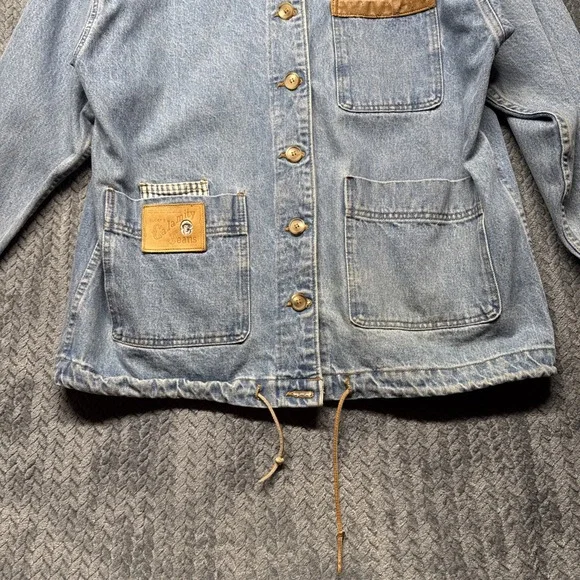 VTG Denim Chore Coat XL Heavy Duty Work Jacket Bucky Calamity Jeans USA Deadwood - Picture 6 of 13